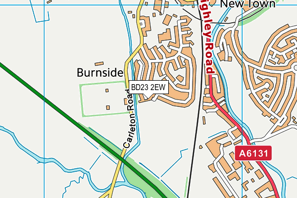 BD23 2EW map - OS VectorMap District (Ordnance Survey)