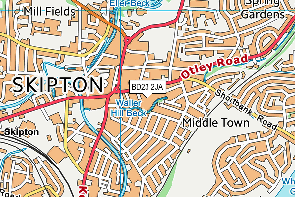 BD23 2JA map - OS VectorMap District (Ordnance Survey)