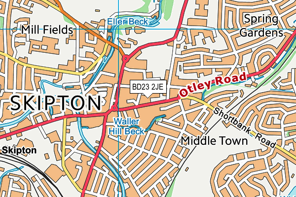 St Andrews United Reformed Methodist Church map (BD23 2JE) - OS VectorMap District (Ordnance Survey)