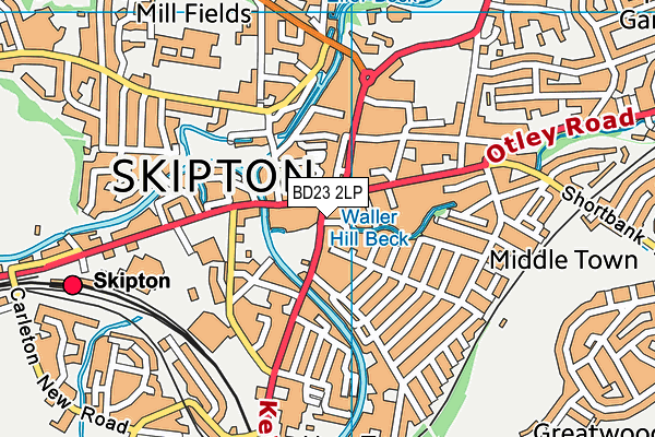 BD23 2LP map - OS VectorMap District (Ordnance Survey)