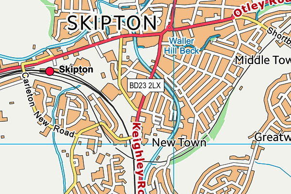 BD23 2LX map - OS VectorMap District (Ordnance Survey)