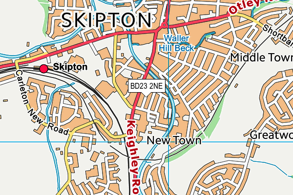 BD23 2NE map - OS VectorMap District (Ordnance Survey)