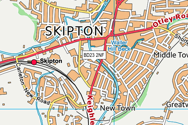 BD23 2NF map - OS VectorMap District (Ordnance Survey)