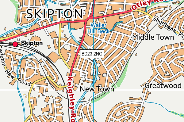 BD23 2NG map - OS VectorMap District (Ordnance Survey)