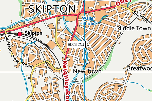 BD23 2NJ map - OS VectorMap District (Ordnance Survey)