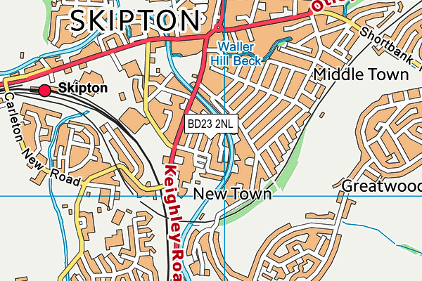 BD23 2NL map - OS VectorMap District (Ordnance Survey)