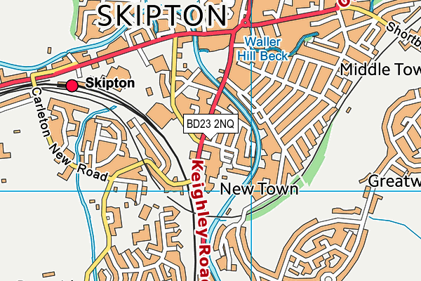 BD23 2NQ map - OS VectorMap District (Ordnance Survey)