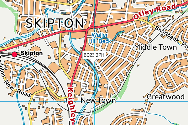 BD23 2PH map - OS VectorMap District (Ordnance Survey)