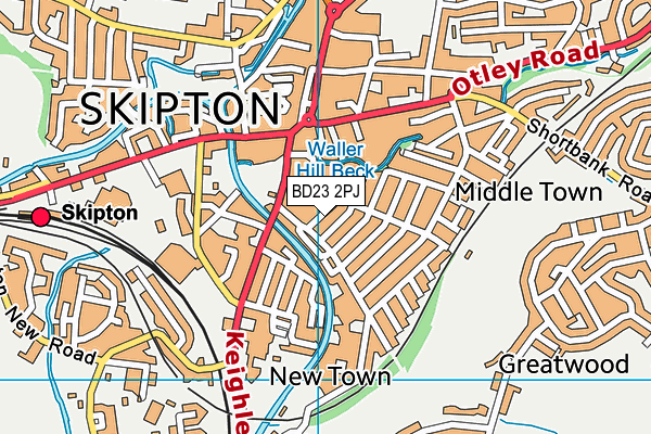 BD23 2PJ map - OS VectorMap District (Ordnance Survey)