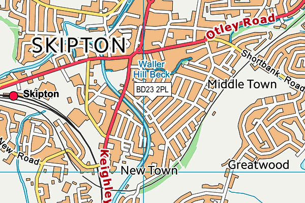 BD23 2PL map - OS VectorMap District (Ordnance Survey)