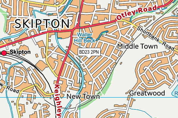 BD23 2PN map - OS VectorMap District (Ordnance Survey)