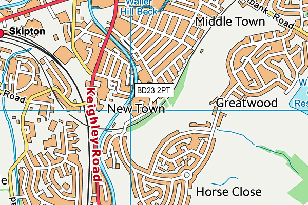 BD23 2PT map - OS VectorMap District (Ordnance Survey)