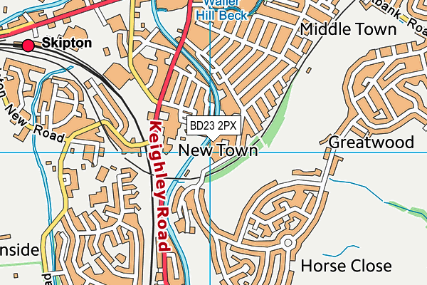 BD23 2PX map - OS VectorMap District (Ordnance Survey)