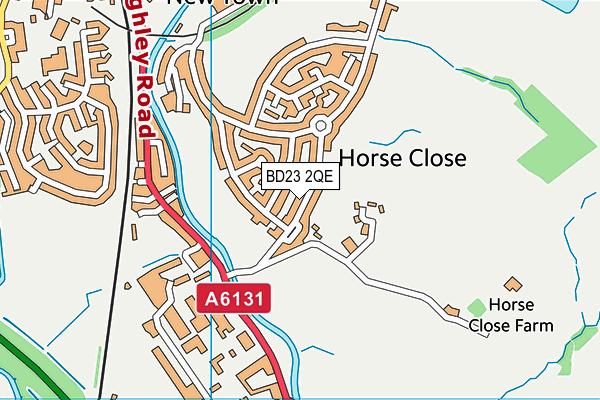 BD23 2QE map - OS VectorMap District (Ordnance Survey)