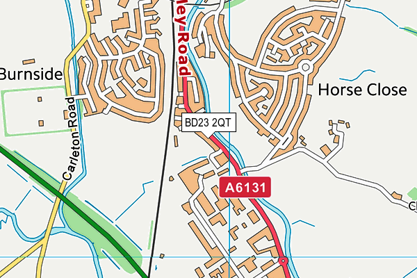 BD23 2QT map - OS VectorMap District (Ordnance Survey)