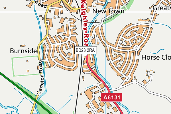 BD23 2RA map - OS VectorMap District (Ordnance Survey)