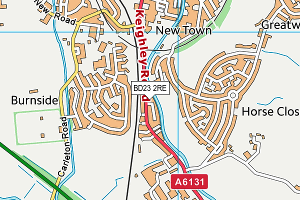 BD23 2RE map - OS VectorMap District (Ordnance Survey)