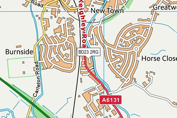 BD23 2RG map - OS VectorMap District (Ordnance Survey)