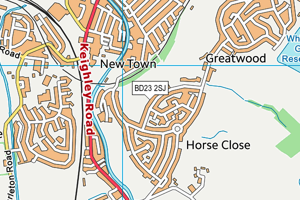 Greatwood Community Primary School map (BD23 2SJ) - OS VectorMap District (Ordnance Survey)