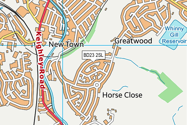 BD23 2SL map - OS VectorMap District (Ordnance Survey)