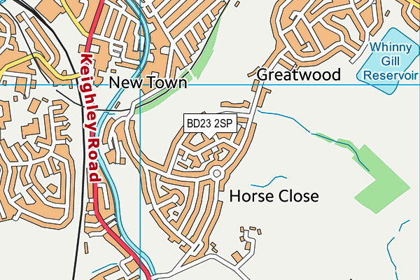 BD23 2SP map - OS VectorMap District (Ordnance Survey)
