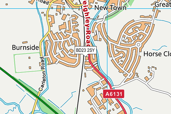 BD23 2SY map - OS VectorMap District (Ordnance Survey)