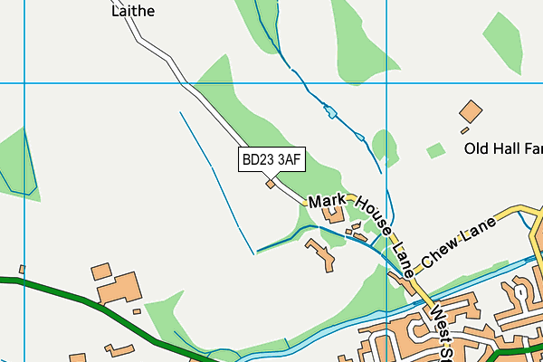 BD23 3AF map - OS VectorMap District (Ordnance Survey)