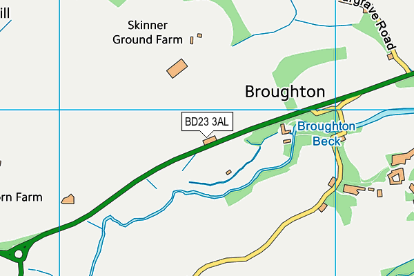 BD23 3AL map - OS VectorMap District (Ordnance Survey)