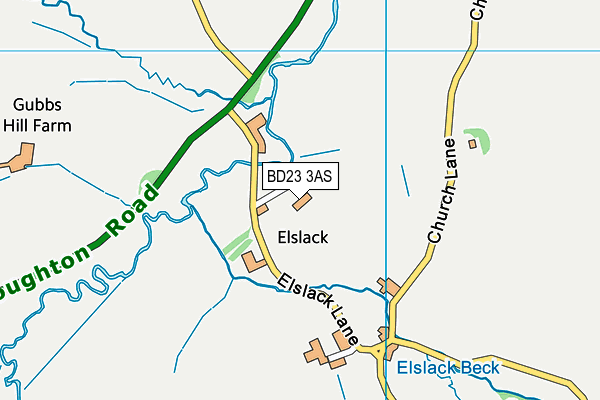 BD23 3AS map - OS VectorMap District (Ordnance Survey)