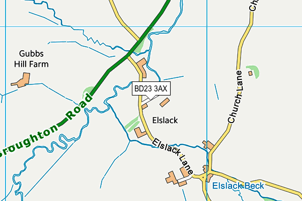 BD23 3AX map - OS VectorMap District (Ordnance Survey)