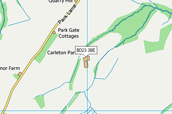 BD23 3BE map - OS VectorMap District (Ordnance Survey)