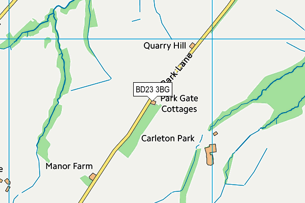 BD23 3BG map - OS VectorMap District (Ordnance Survey)