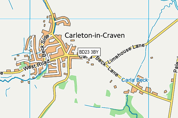 BD23 3BY map - OS VectorMap District (Ordnance Survey)