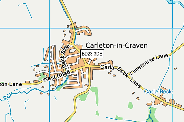 Carleton Endowed CofE Primary School map (BD23 3DE) - OS VectorMap District (Ordnance Survey)