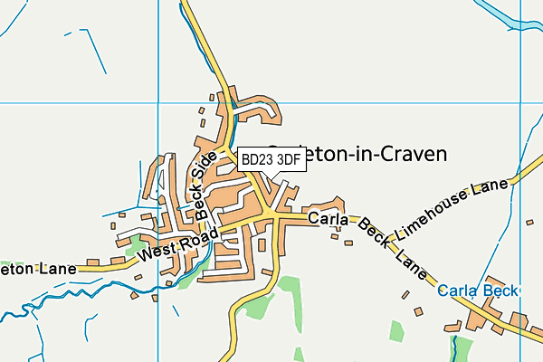 BD23 3DF map - OS VectorMap District (Ordnance Survey)