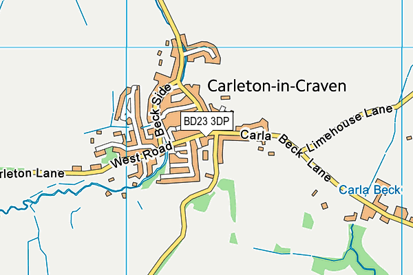 BD23 3DP map - OS VectorMap District (Ordnance Survey)