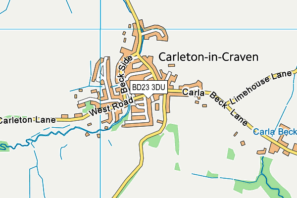 BD23 3DU map - OS VectorMap District (Ordnance Survey)