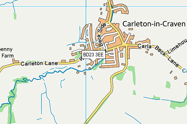 BD23 3EE map - OS VectorMap District (Ordnance Survey)