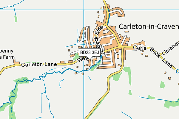 BD23 3EJ map - OS VectorMap District (Ordnance Survey)