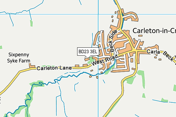 BD23 3EL map - OS VectorMap District (Ordnance Survey)