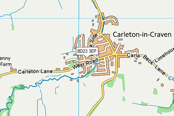 BD23 3EP map - OS VectorMap District (Ordnance Survey)