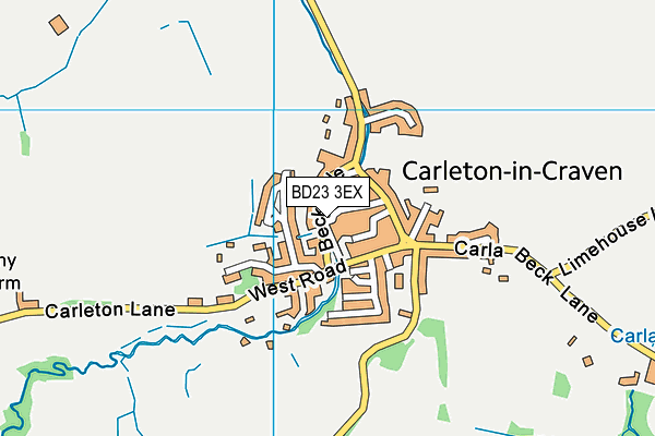 BD23 3EX map - OS VectorMap District (Ordnance Survey)