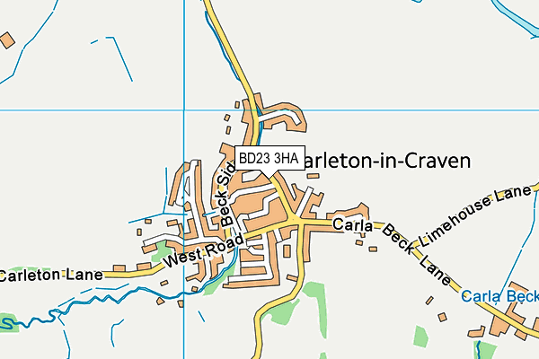 BD23 3HA map - OS VectorMap District (Ordnance Survey)