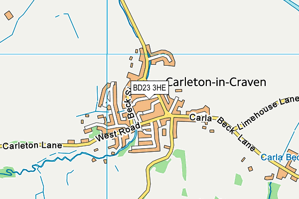 BD23 3HE map - OS VectorMap District (Ordnance Survey)