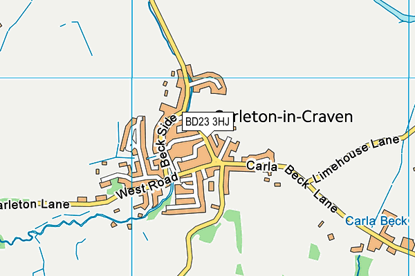 BD23 3HJ map - OS VectorMap District (Ordnance Survey)