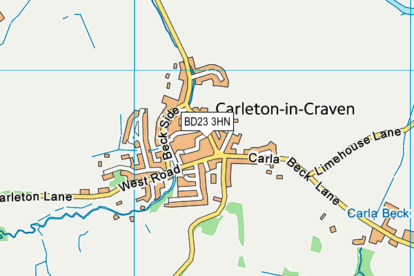 Carleton-in-craven Village Hall map (BD23 3HN) - OS VectorMap District (Ordnance Survey)