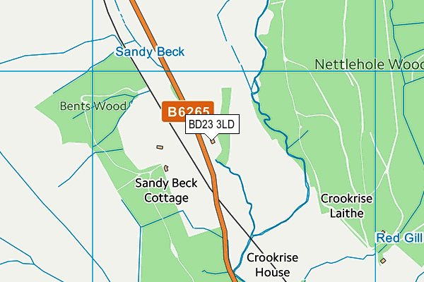 BD23 3LD map - OS VectorMap District (Ordnance Survey)