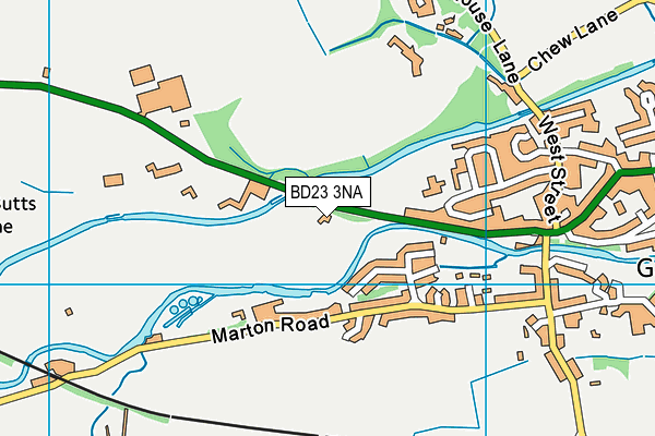 BD23 3NA map - OS VectorMap District (Ordnance Survey)