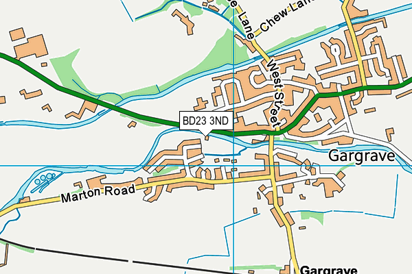BD23 3ND map - OS VectorMap District (Ordnance Survey)