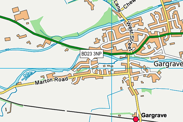 BD23 3NP map - OS VectorMap District (Ordnance Survey)